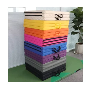 Tri-Fold Folding Gymnastics Exercise Mat with Carry Handle