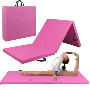 Tri-Fold Thick Exercise Yoga Mat for Gymnastics and Stretching