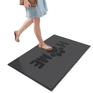 Tufted Animal-Print Outdoor Entry Doormat, Machine-Washable, Dirt-Trapping, Anti-Skid, Pet-Friendly
