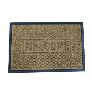 Tufted Anti-Slip PP Grass Cut Pile Surface Rubber Door Mat Extra Thick & Pet Friendly for Outdoor Use