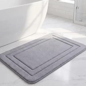 Tufted Anti Slip Soft Water Absorbent Coral Fiber Textured Bath Mat for Bathroom