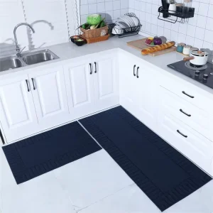 Tufted Non-Skid Machine-Washable Kitchen Runner Rug, Anti-Fatigue, Absorbent, Dirt-Resistant, PET-Friendly