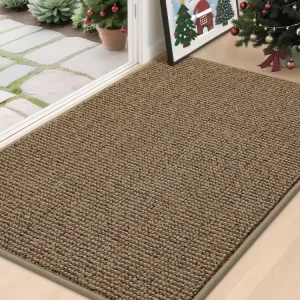 Tufted Polypropylene Plain Door Mat, Non-Slip, Washable, Low Profile, for Front and Back Doors