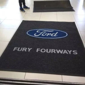 Tufted Printed Washable Non-Slip Rubber Logo Floor Mat