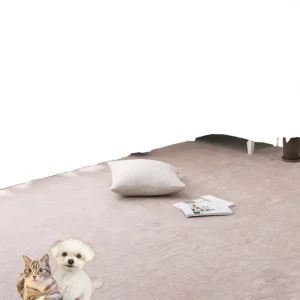 Tufted Tatami Room Carpet 255 x 340 cm Beige Solid Color Cuttable