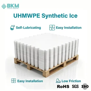 UHMWPE Synthetic Ice Rink Tiles High Density Interlocking Surface For Commercial Skating Arena