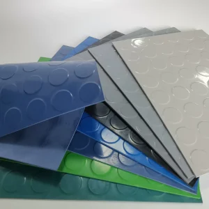 UV Coating 1000mm*1000mm R10 Slip Resistance Coin Rubber Floor Tile Mat for Ship Hospital Workshop with 5 Year Warranty