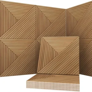 UV Printed Polyester Fiber Acoustic Wall Panel Rectangular Art Soundproof Panel Self Adhesive Wall Decoration