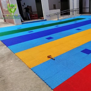 UV-Resistant PP Interlocking Tiles, Suspended Surface for Kindergarten Playgrounds and Nursery Schools