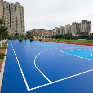 UV-Resistant SPU-3B Sports Surface System Shock-Absorbing Outdoor Pickleball Basketball Tennis Courts