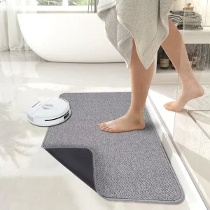 Ultra Thin Speckled Handmade Bath Mat No Slip Quick Dry Machine Washable Absorbent Low Pile Rubber Bath Mats for Bathroom