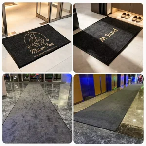 Ultrafine Fiber PVC Woven Welcome Floor Mat, Spliceable, Non-Slip, Wear-Resistant, Washable, Stain-Resistant