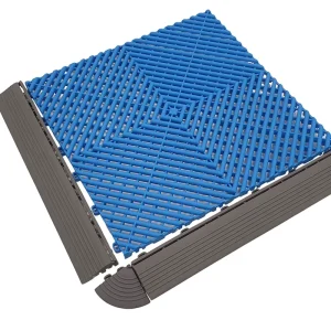 Vented Drainage Plastic Interlocking Garage Floor Tiles with Removable PP Grate Panel for Car Wash