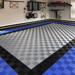 Vented Modular Interlocking Floor Tiles for Car Washes and Garages, Easy Installation