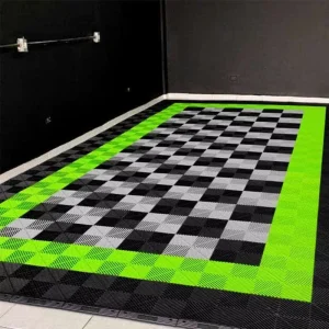 Vented Modular Interlocking Plastic Garage Floor Tiles for Car Detailing Shops and Exhibition Halls
