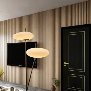 Vertical Wood Veneer Slat Acoustic Board Scratch Resistant Wooden Sound Absorbing Panel Wall Cladding for Interior Decoration