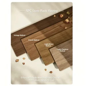 Vinil Click Rigid Core Spc Flooring Plastic Flooring Sports Flooring Waterproof Flooring Walnut Veneer Table Tennis Flooring