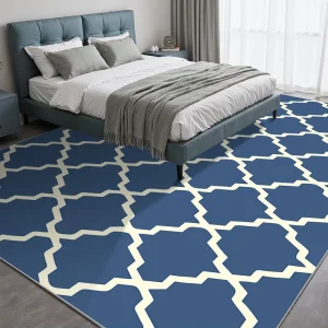 Vintage Floral Machine-Made Custom Printed Polyester Floor Mat Washable Non-Slip Low-Pile Cushioned Runner for Dining Room