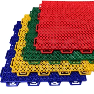Vinyl Interlocking Floor Tiles for Outdoor Gym Basketball Court Garage PP Material