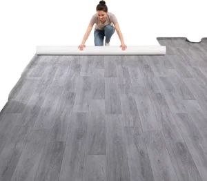 Vinyl Plank Flooring Roll With Parquet Surface, Waterproof and Scratch Resistant