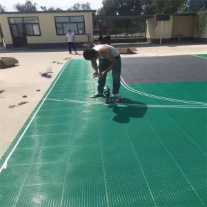 Volleyball Portable and Reusable Sports Mat Carpet Tile Interlocking Waterproof Multi Sport Surface Multi Sport Surface Outdoor
