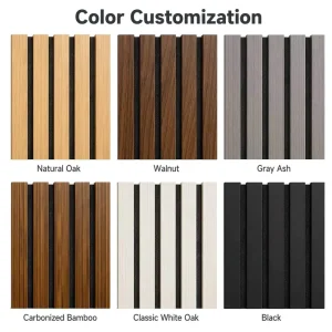 WINEGO High STC Rating Acoustic Panel Modern Soundproof Wood Boards Natural Finish Wall Soundproofing Panels
