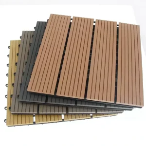 WPC Click Interlocking Decking Tiles Waterproof Square Outdoor Garden Bathroom Kitchen Park Swimming Pool Basement