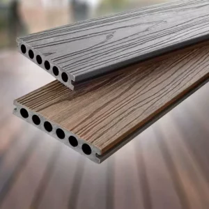 WPC Co-Extrusion Decking Tiles, Wood-Plastic Flooring, Outdoor Garden and Exterior, 11 Pieces, 11.8 x 11.8 in