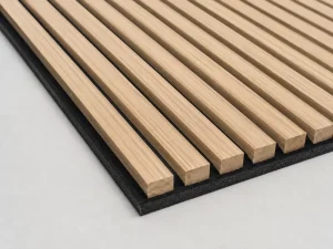 WPC Fluted Acoustic Wall Panel Natural Wood Look Sound Absorbing Commercial