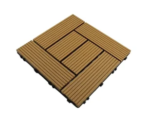 WPC Waterproof Square Interlocking Decking Tiles for Outdoor Garden Bathroom Kitchen Park and Swimming Pool