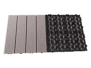 WPC Wood Composite Deck Tiles Anti-Slip Waterproof Interlocking DIY Outdoor Warehouse Park Floor Tiles Balcony