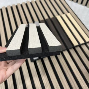 Walnut Wooden Acoustic Wall Panel Acupanel Slat Acoustic Panel Akupanel for Airport Railway Station 3D Model Design
