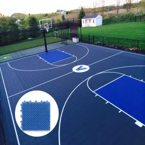Wanhe Top Quality Fast Install Interlocking Professional Plastic Flooring Tiles for Basketball Court
