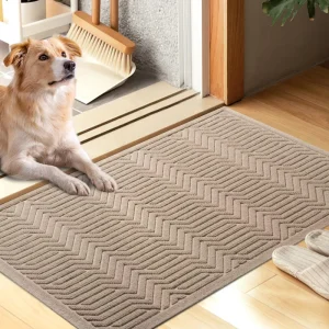 Washable Indoor Outdoor Non-Slip Dirt Trap Door Mat for Home