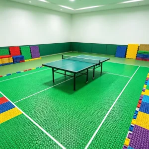 Washable Interlocking Plastic Sports Floor Tiles for Outdoor Table Tennis Clubs, Sports Grounds, and Gyms