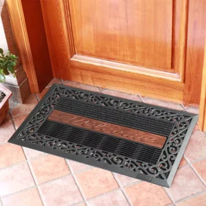 Washable PVC Door Mat for Home and Hotel Easy Clean Non Slip Dirt Resistant Cushioned Entrance Rug