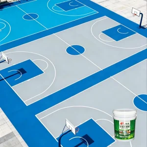 Water-Based Acrylic Court Surfacing Coating for Indoor and Outdoor Basketball, Tennis and Multi-Sport Courts