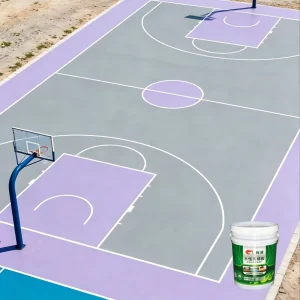 Water Based Acrylic Eco Friendly Non Toxic High Elasticity Court Surfacing Coating Basketball Tennis Volleyball Flooring