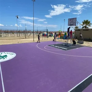 Water Drainage PP Multi Sport Court Splice Floor Tiles Removable Outdoor Plastic Flooring Mat for Basketball Tennis Futsal Court