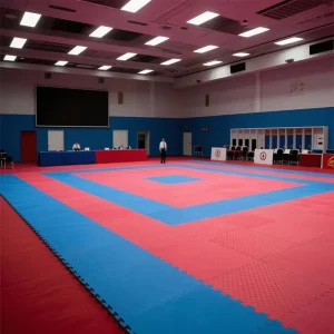 Water Resistant Gym Floor Puzzle 1X1 Daycare Approved Heavy Duty Gym Flooring Rolls Tatami De Judo
