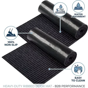 Waterproof Anti-Slip P Carpet, Heavy-Pressure Resistant Striped Polyester Matte
