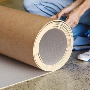 Waterproof Anti-Slip PVC Linoleum Carpet Roll Modern Design Wear Resistant Vinyl Flooring for Supermarket Easy Adhesive
