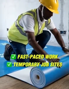 Waterproof Breathable Temporary Floor Protection Roll for Builder Board Surface Covering