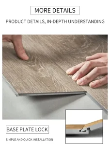 Waterproof Click Interlocking SPC Flooring 4mm 5mm 6mm Indoor Wear Resistant SPC Flooring