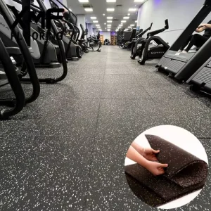 Waterproof EPDM Rubber Gym Floor Tiles Anti-Slip Mats for Fitness Room and Shooting Range