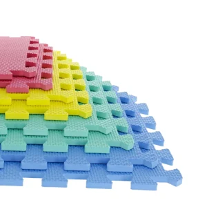 Waterproof EVA Foam Gym Floor Mat 60x60cm Interlocking Heavy Duty Puzzle Mat for Home Gym and Cardio Workouts