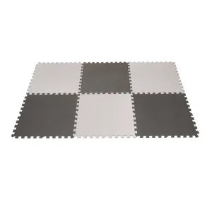 Waterproof EVA Gym Flooring Mats with Anti-Slip Bottom Soft Washable REACH Compliant for Home Gym and Cardio Zone