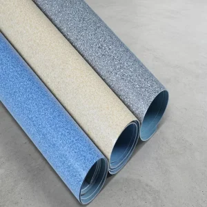 Waterproof Homogeneous PVC Vinyl Roll Flooring Anti Slip Wear Resistant PVC Sheet Roll for Hospital School Office