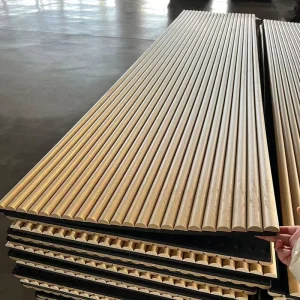 Waterproof Industrial Design Natural Panel Sound Absorbing Decoration Slats Wall Acoustic MDF Panel with 3D Model Design