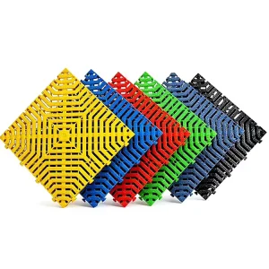 Waterproof Industrial Plastic Interlocking Floor Mats for Garage and Car Wash Use